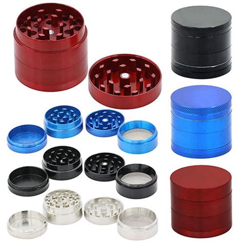 00 SALE Herb Connect - 63MM Chromium Crusher - Dual Four Part Grinder - Rose Gold 24. . Tobacco grinder sizes
